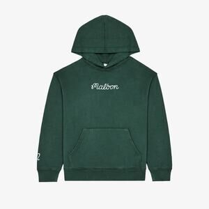 Malbon Youth Cub Buckets Hoodie Hunter Green Golf Logo Sweatshirt Medium NEW